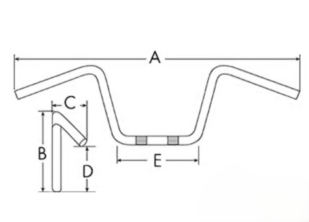 Ghidon cromat universal 22mm chopper 720mm [1]