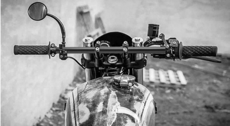 Ghidon moto drept Cafe Racer bobber 22mm [2]