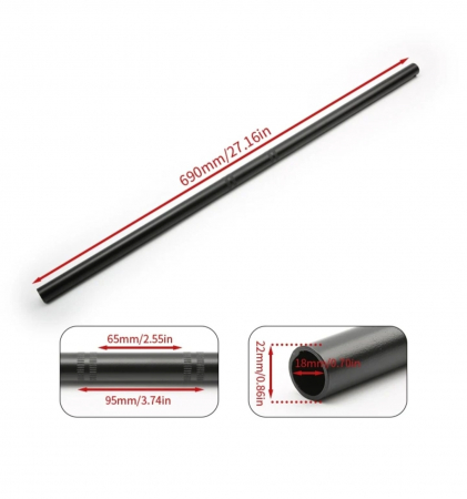 Ghidon moto drept Cafe Racer bobber 22mm [4]