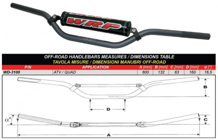 Ghidoane - GHIDON WRP PRO-TECH ATV/QUAD Gri inchis
