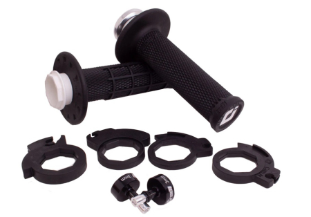 Grips set Lock-on ODI MICRO-X V2 Black/Silver Half-Waffle [1]