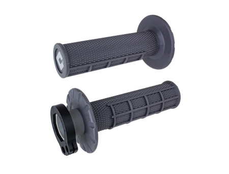 SUSPENSIE CADRU - Grips set Lock-on ODI MX V2 H36HWH Graphite Half-Waffle