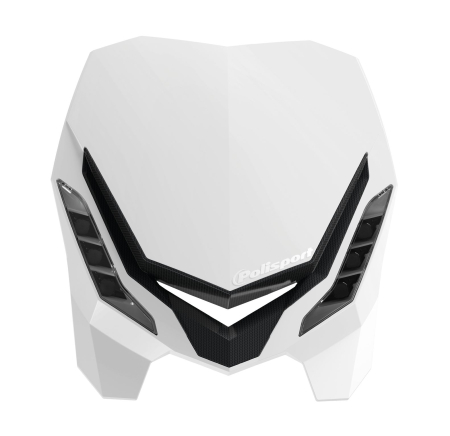 Carena + far - Headlights POLISPORT E-BLAZE alb/negru