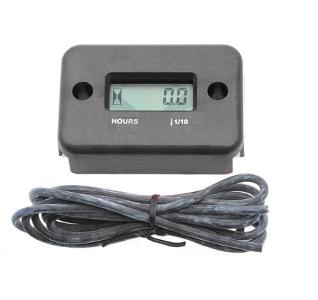 ELECTRICA & LUMINI - Hour meter with wire MOTION STUFF (54x36,5x14,5mm) Negru