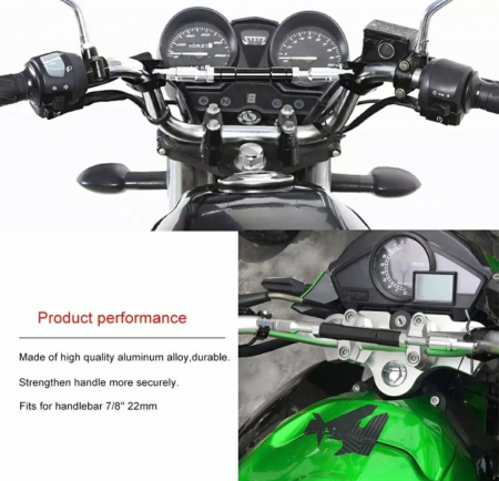 Intaritura ghidon suport reglabil moto atv argintiu [3]