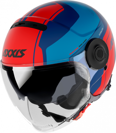 Echipament Strada - JET helmet AXXIS RAVEN SV ABS milano matt blue red XS