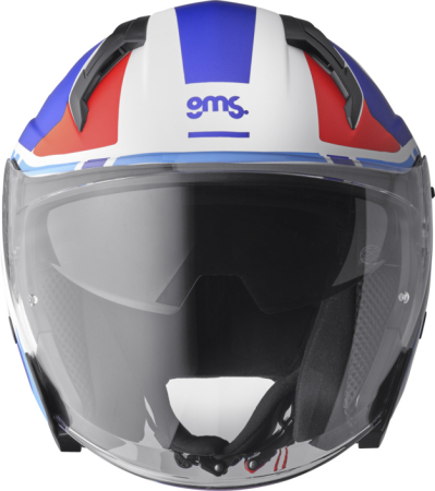 Jet helmet GMS VECTUS black matt - petrol - red 2XL [1]
