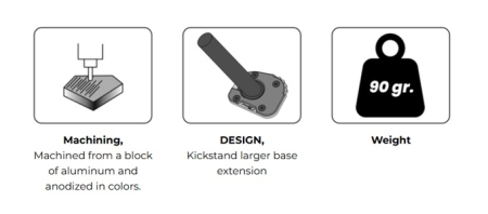 Kickstand extension PUIG Negru [1]