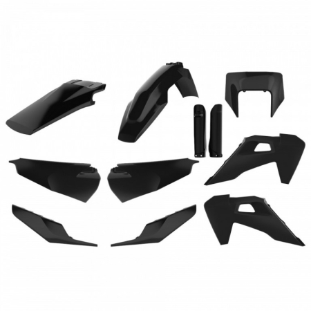 SUSPENSIE CADRU - Kit plastice POLISPORT 91125 enduro Negru