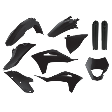 SUSPENSIE CADRU - Kit plastice POLISPORT enduro Negru