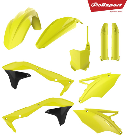 SUSPENSIE CADRU - Kit plastice POLISPORT Flo yellow