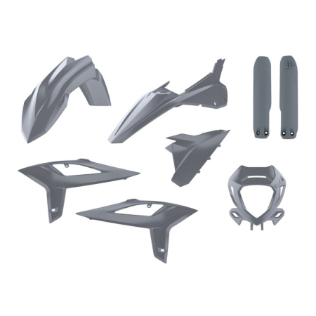SUSPENSIE CADRU - Kit plastice POLISPORT nardo grey