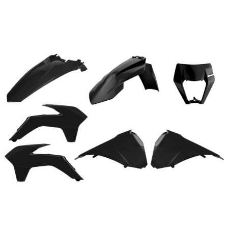 SUSPENSIE CADRU - Kit plastice POLISPORT restyling Negru