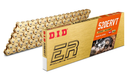 Transmisie  lant - Lant de curse pt. enduro D.I.D Chain 520ERVT 120 zale Gold/Gold