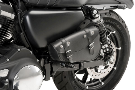 Genti & Bagaje - Leather saddlebag CUSTOMACCES DETROIT Negru stanga