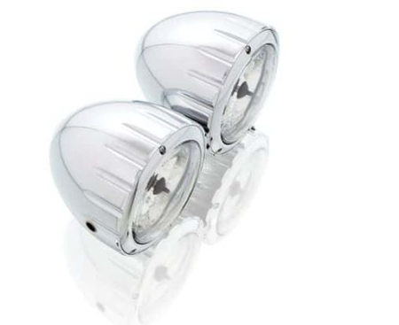 Faruri - Light CUSTOMACCES TWIN inox 90MM DE DIAM.3 1/2andquot;
