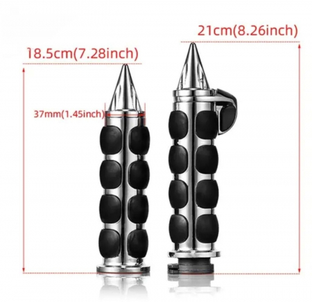 Mansoane moto crom negru cruise control 25mm [4]