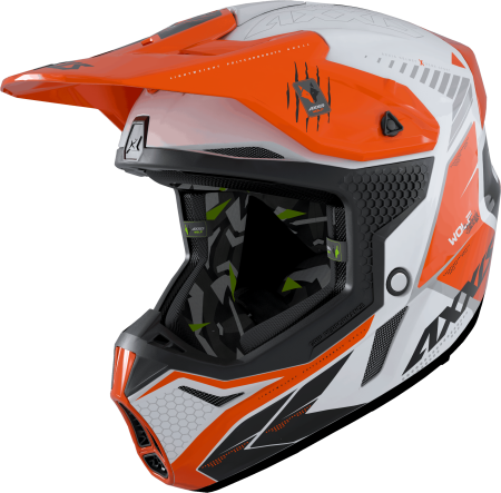 ECHIPAMENTE - MX helmet AXXIS WOLF ABS star track a4 gloss fluor orange M