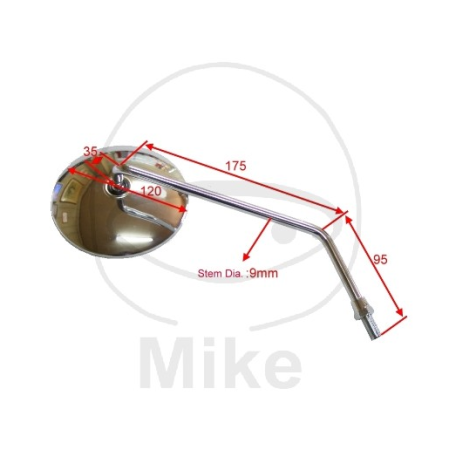 Oglinda retrovizoare JMT ZR 8886 Cromat dreapta [1]