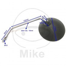 SUSPENSIE CADRU - Oglinda retrovizoare JMT ZR 9264 Negru stanga