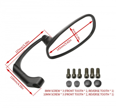 Oglinzi moto universale crom negre motocicleta [7]