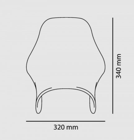 Parbriz moto Puig far rotund deflector vant [1]