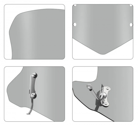 Parbriz moto scuter ATV universal reglabil [1]
