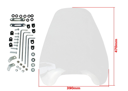 Parbriz - Parbriz moto scuter universal 470x390mm