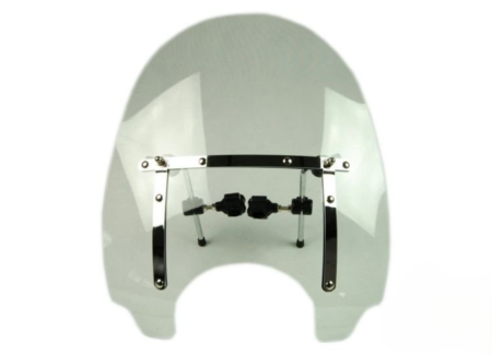 Parbriz - Parbriz moto universal cu suporti chopper bobber cruiser mare