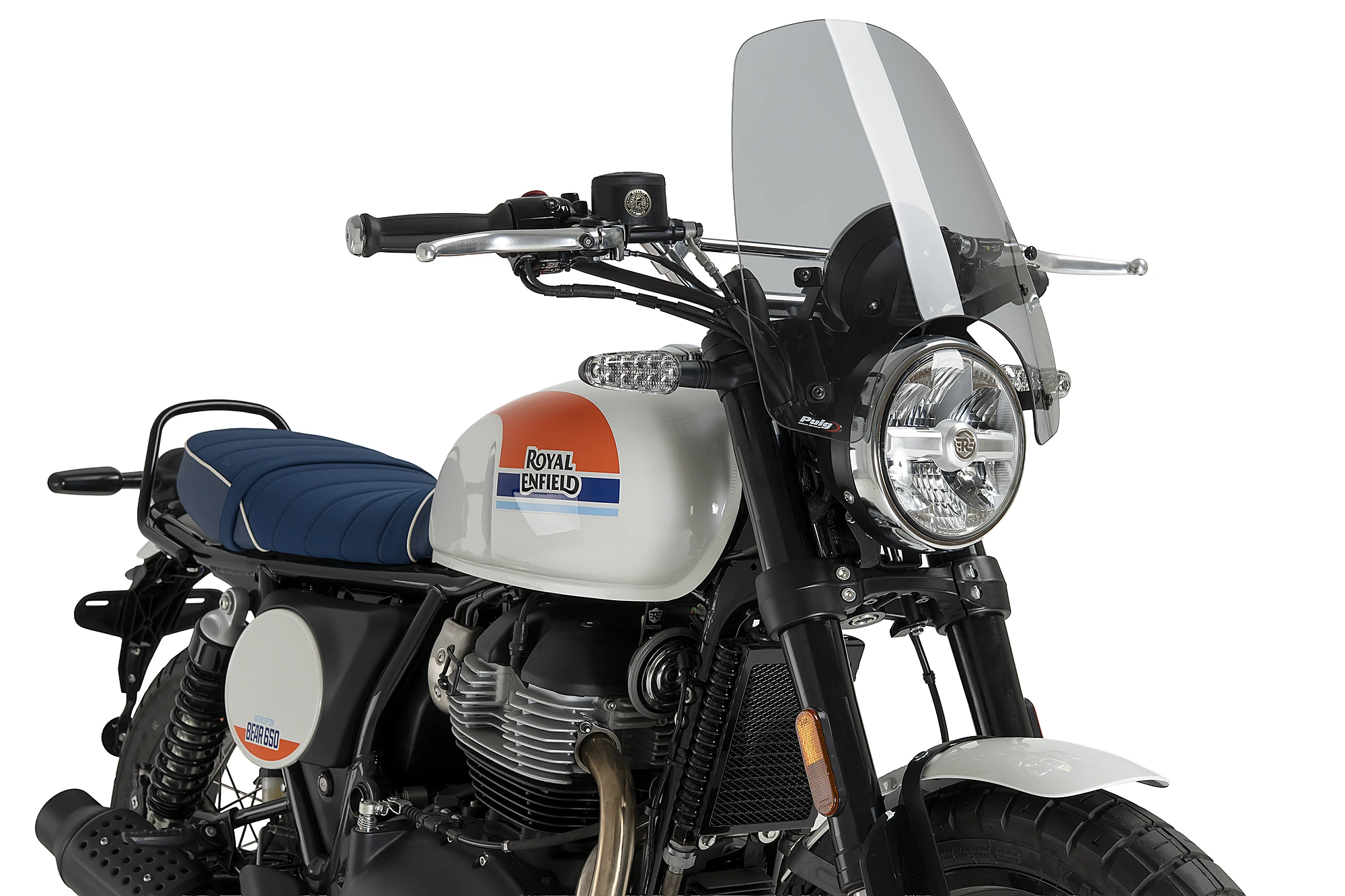 SUSPENSIE CADRU - Parbriz PUIG NEW GEN. TOURING smoke pentru ROYAL ENFIELD Bear 650 2025-2026