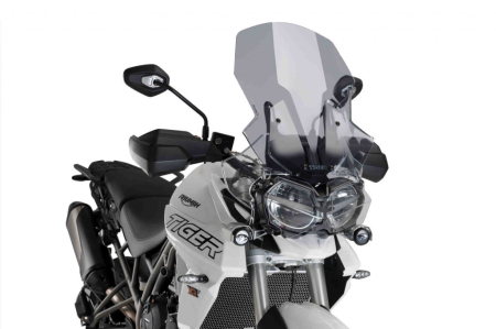 SUSPENSIE CADRU - Parbriz PUIG TOURING smoke pentru TRIUMPH Tiger 800 / Sport 2018-2019