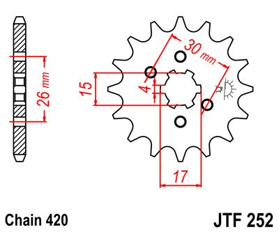 Pinion fata JT 12T, 420 [1]