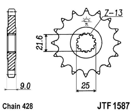 Pinion fata JT 20T, 428 [1]