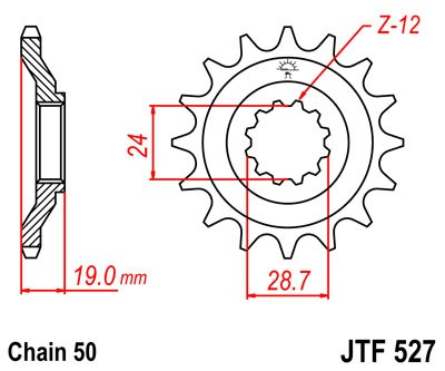 Pinion fata JT JTF 527-17 17T, 530 [1]