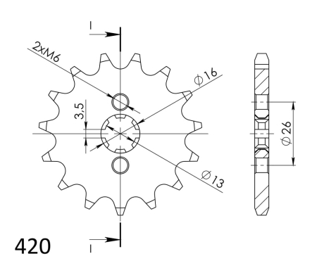 Pinion fata SUPERSPROX 11T, 420 [1]