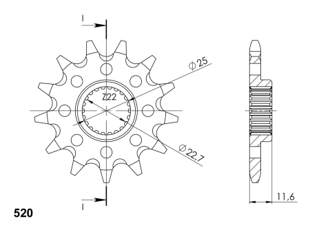 Pinion fata SUPERSPROX 13T, 520 [1]