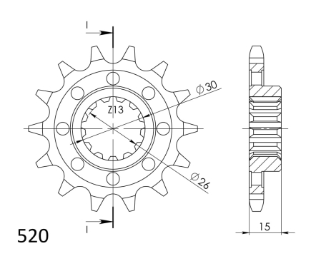 Pinion fata SUPERSPROX 14T, 520 [1]
