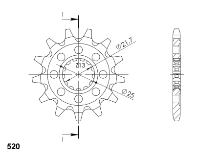 Pinion fata SUPERSPROX 14T, 520 [1]