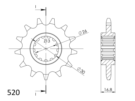 Pinion fata SUPERSPROX 14T, 520 [1]