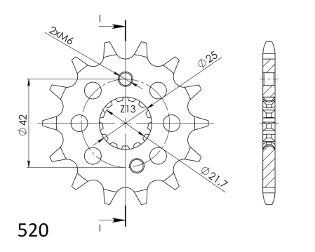 Pinion fata SUPERSPROX 14T, 520 [1]