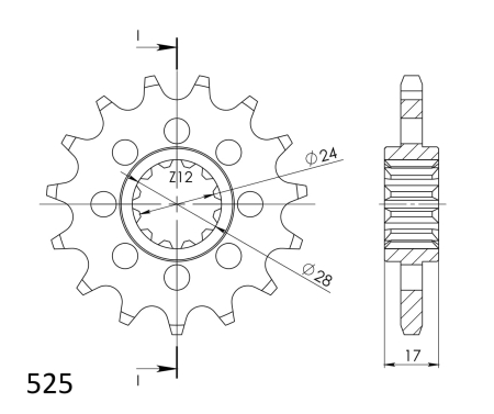 Pinion fata SUPERSPROX 14T, 525 [1]