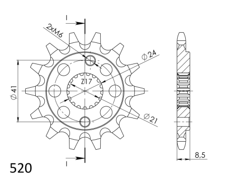 Pinion fata SUPERSPROX 15T, 520 [1]