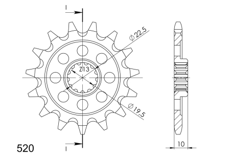 Pinion fata SUPERSPROX 15T, 520 [1]