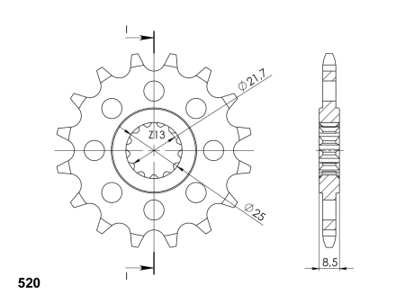 Pinion fata SUPERSPROX 15T, 520 [1]