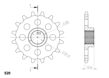 Pinion fata SUPERSPROX 15T, 520 [1]