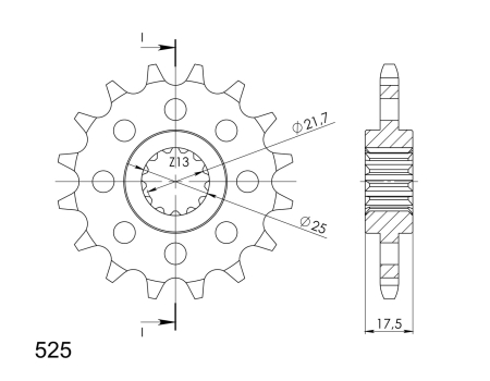 Pinion fata SUPERSPROX 15T, 525 [1]