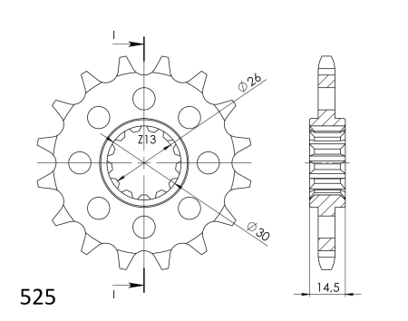Pinion fata SUPERSPROX 15T, 525 [1]
