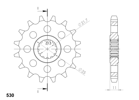 Pinion fata SUPERSPROX 15T, 530 [1]