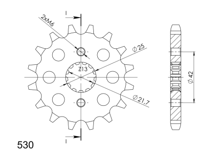Pinion fata SUPERSPROX 15T, 530 [1]