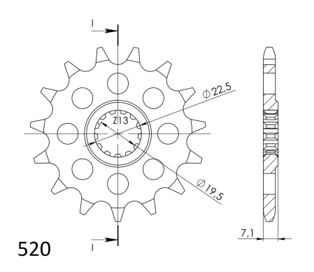 Pinion fata SUPERSPROX 16T, 520 [1]